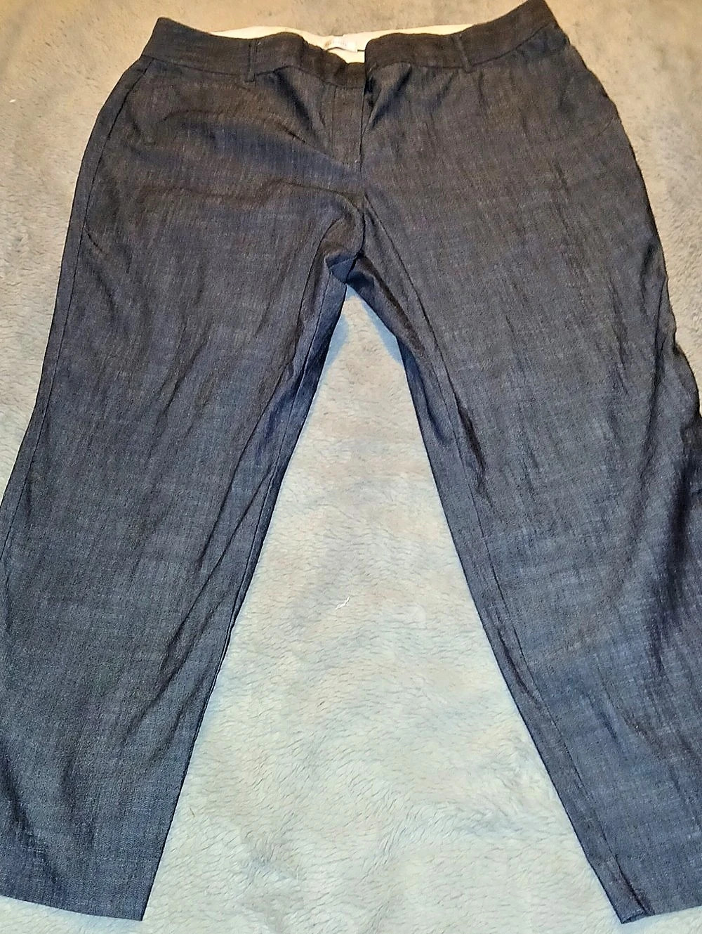 Van Heusen Straight Leg Stretch Pants Gray Size 16